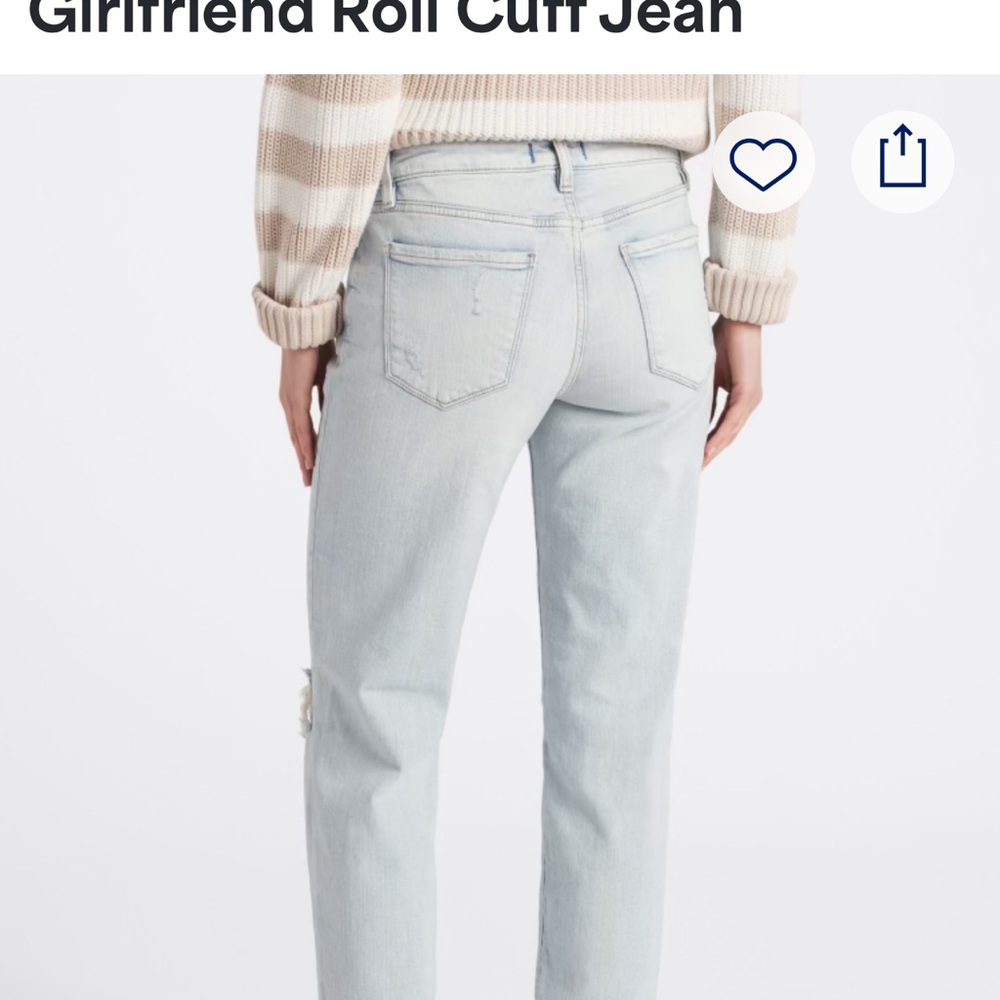 Like new! Frankie Mid Rise Distressed
Girlfriend Roll Cuff Jean - Picture 4 of 5